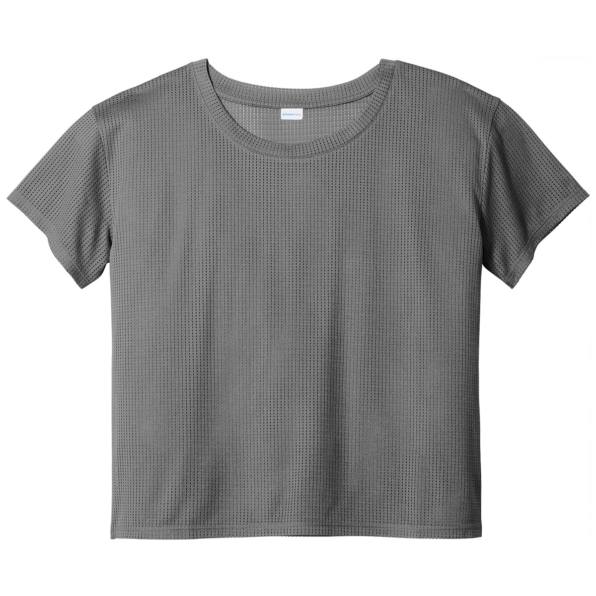 Sport-Tek Women's Stunning Dark Grey PosiCharge Tri-Blend Wicking Draft Crop Tee