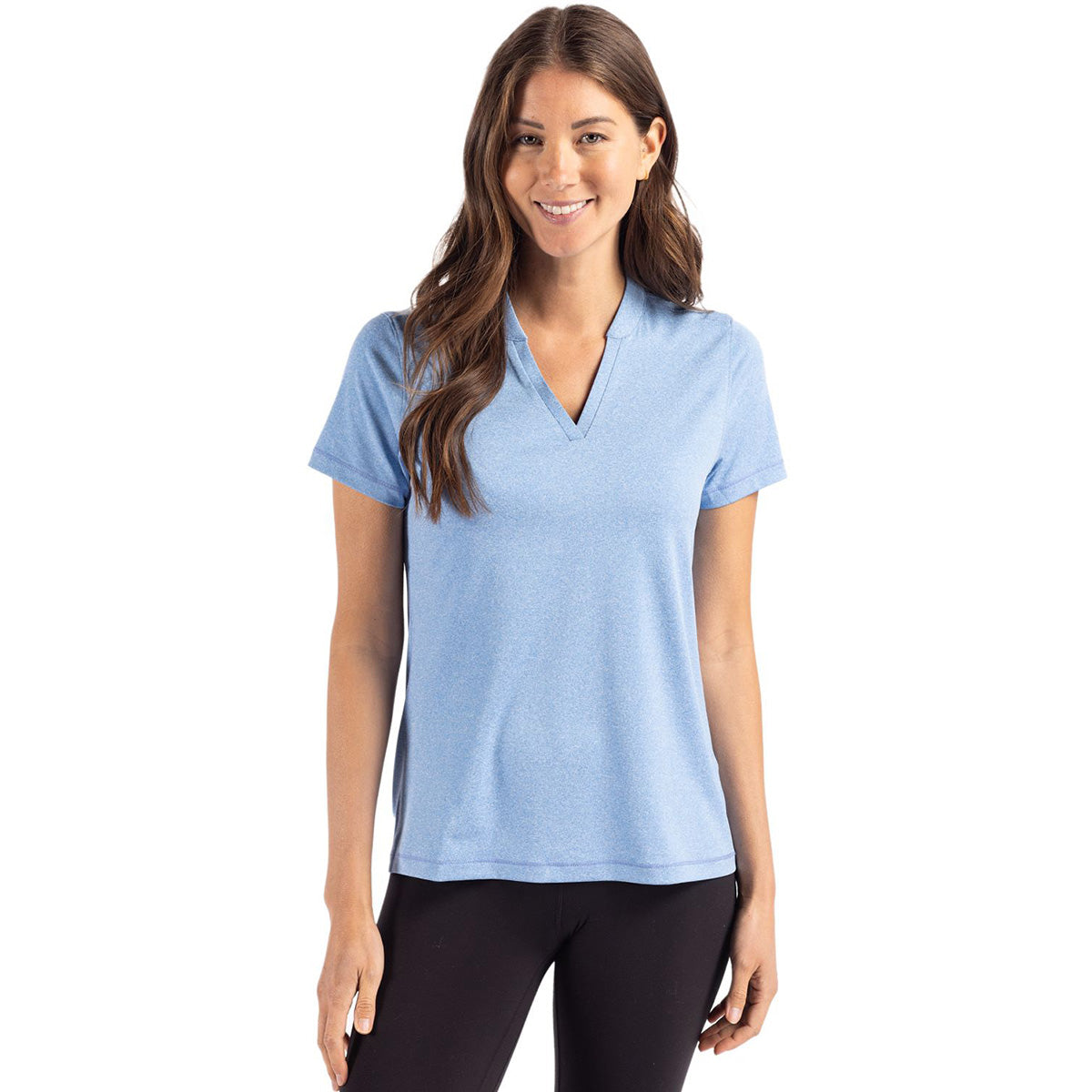 Cutter & Buck Women's Stylish Dark Atlas Heather Forge Stretch Blade Top