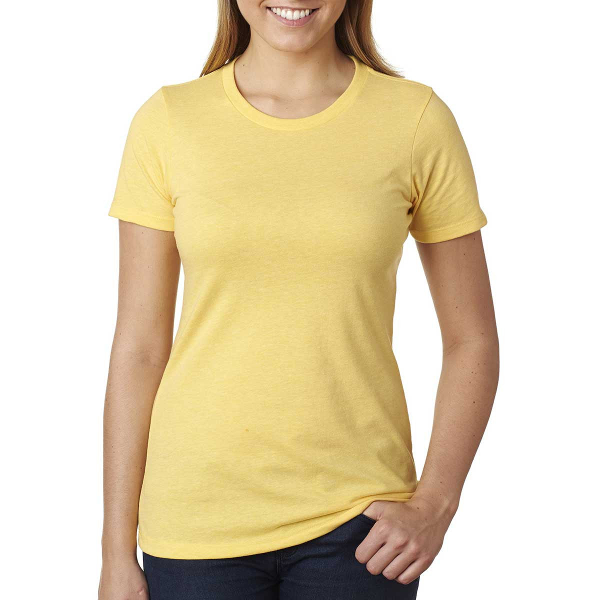 Next Level Women's Banana Cream CVC Crew Tee - A Fashionable Must-Have!