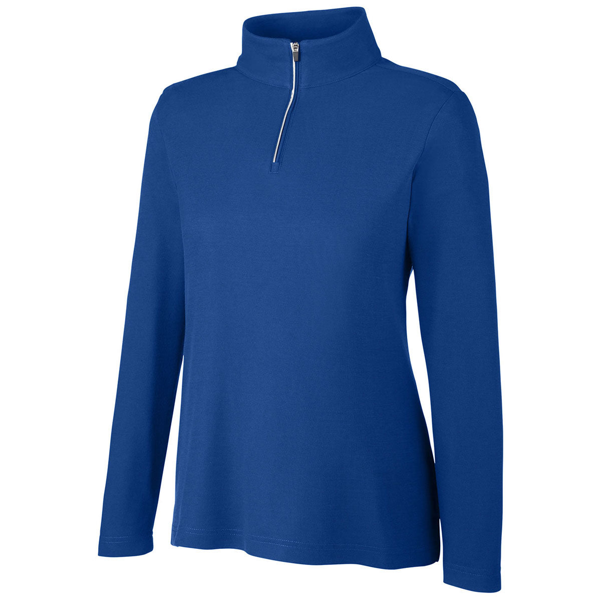 Core 365 Women's True Royal Fusion ChromaSoft Pique Quarter-Zip: A Stylish Essential
