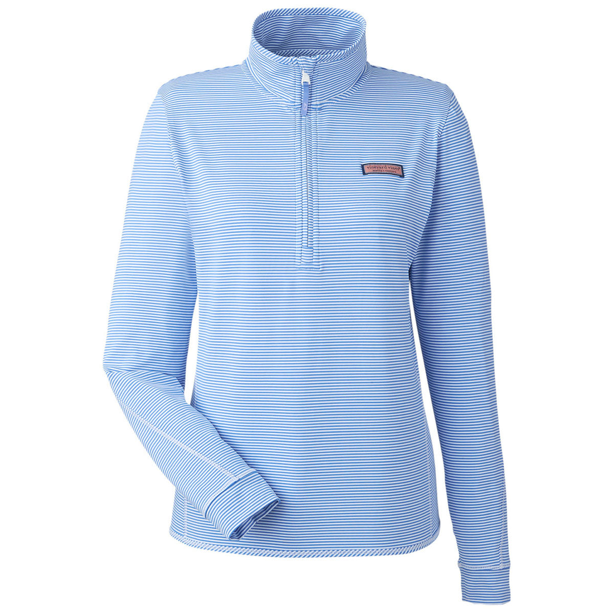 Vineyard Vines Women's Stylish Blue Microstripe Sankaty Half-Zip Pullover - A Must-Have!