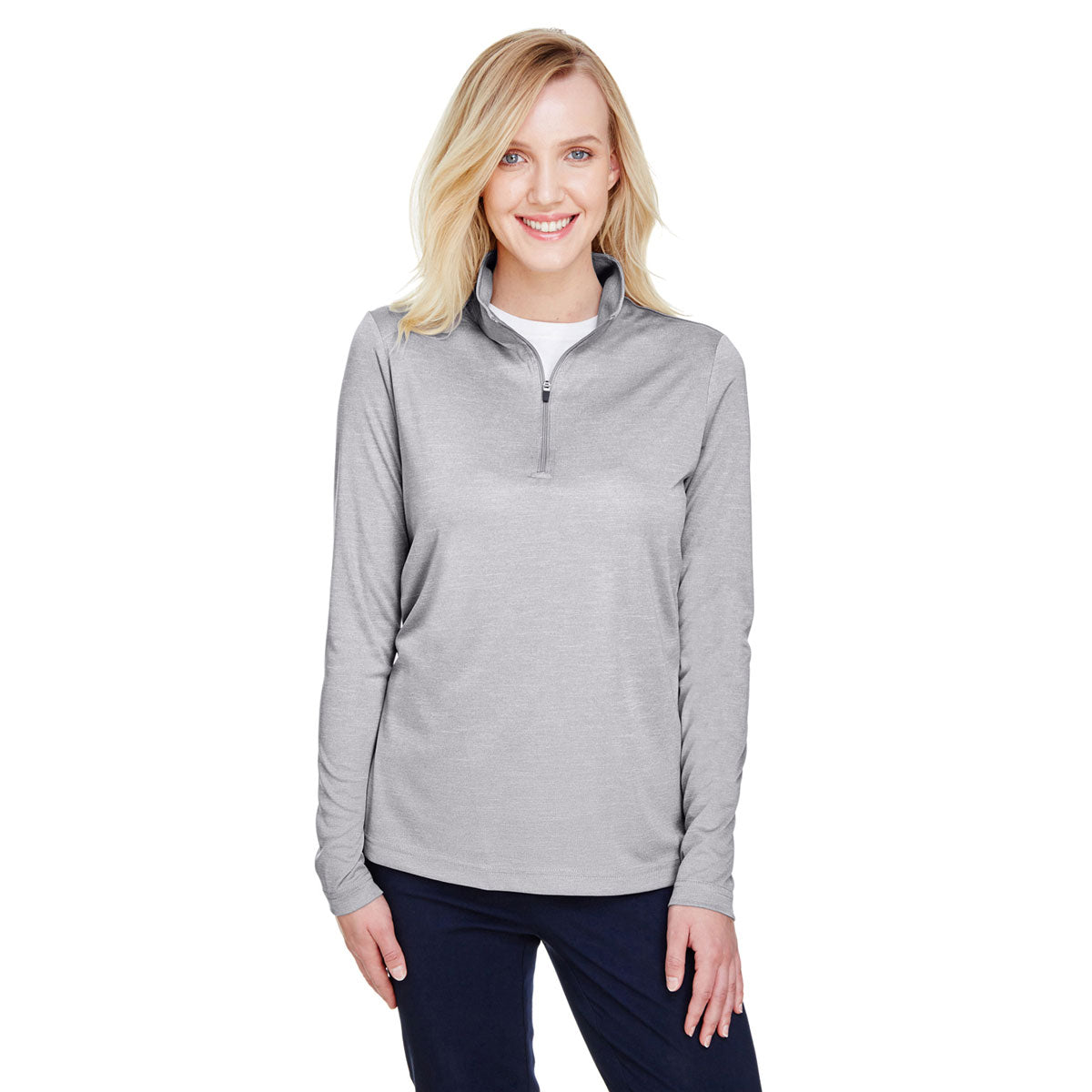 Team 365 Women's Athletic Sonic Heather Performance Quarter-Zip: A Dream Apparel!