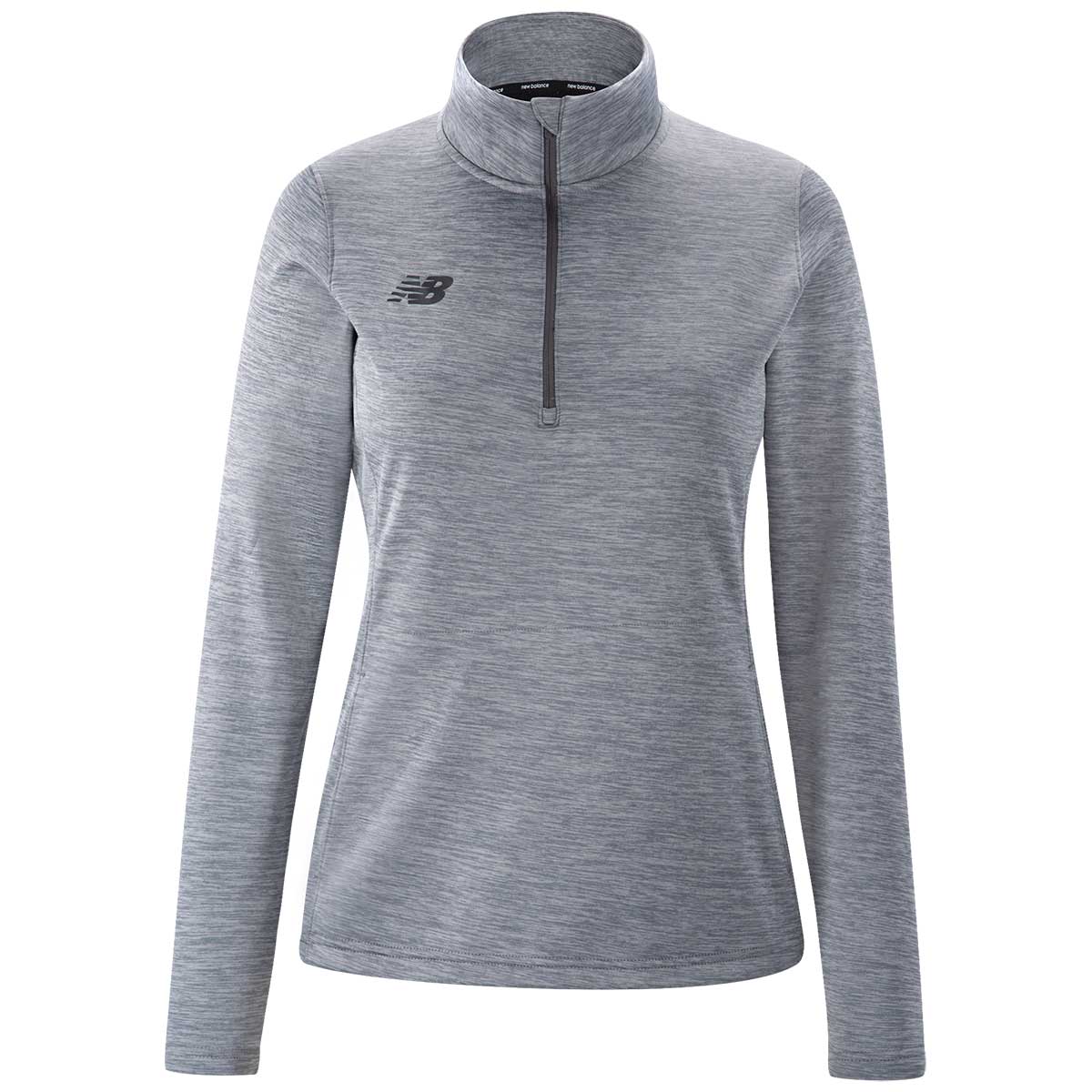 New Balance Women's Medium Heather Grey Thermal Half Zip - A Stylish Essential