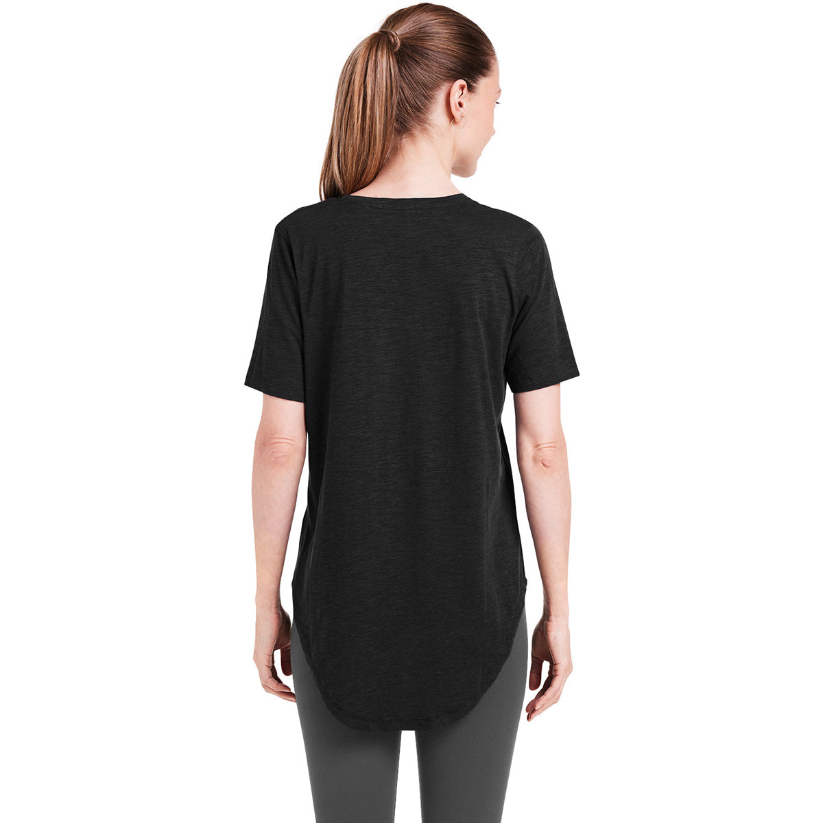 tasc Women's Stylish Black Longline T-Shirt
