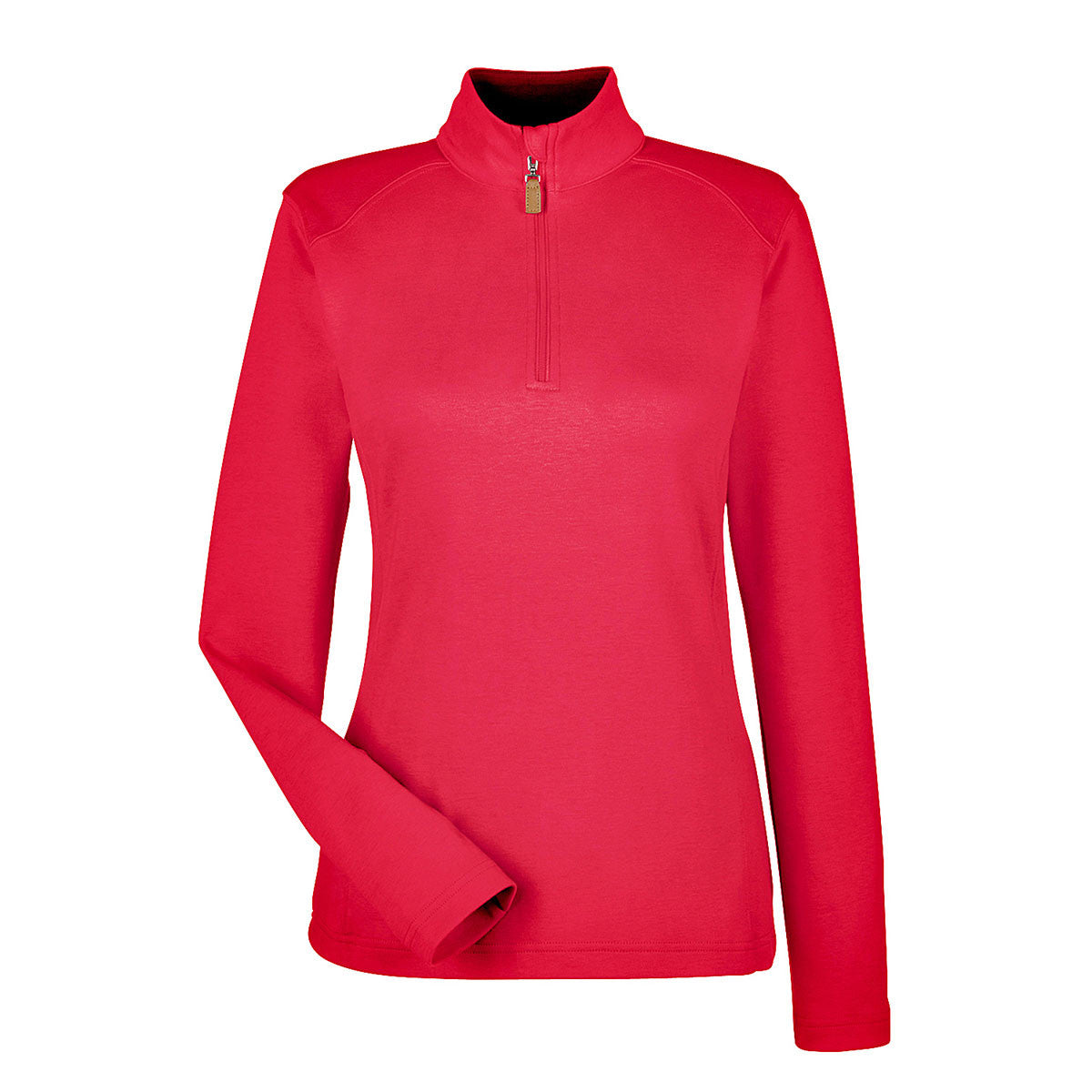 Devon & Jones Women's Stunning Red/Navy/Red Drytec 20 Performance Quarter-zip