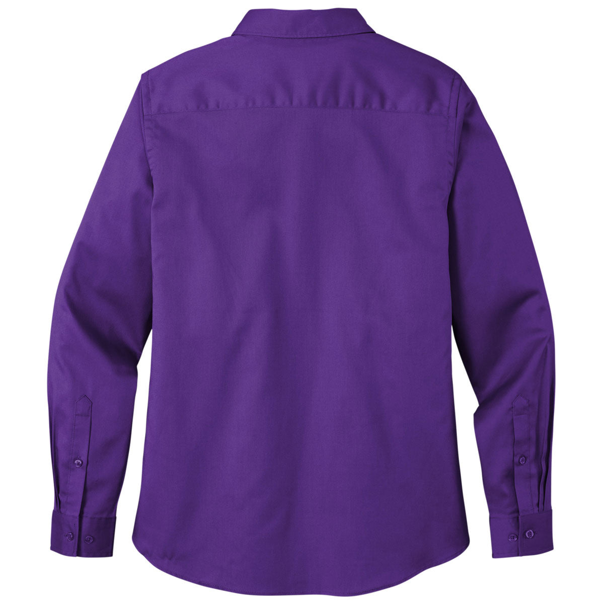 Port Authority Women's Stunning Purple Long Sleeve SuperPro React - Elevate Your Style!