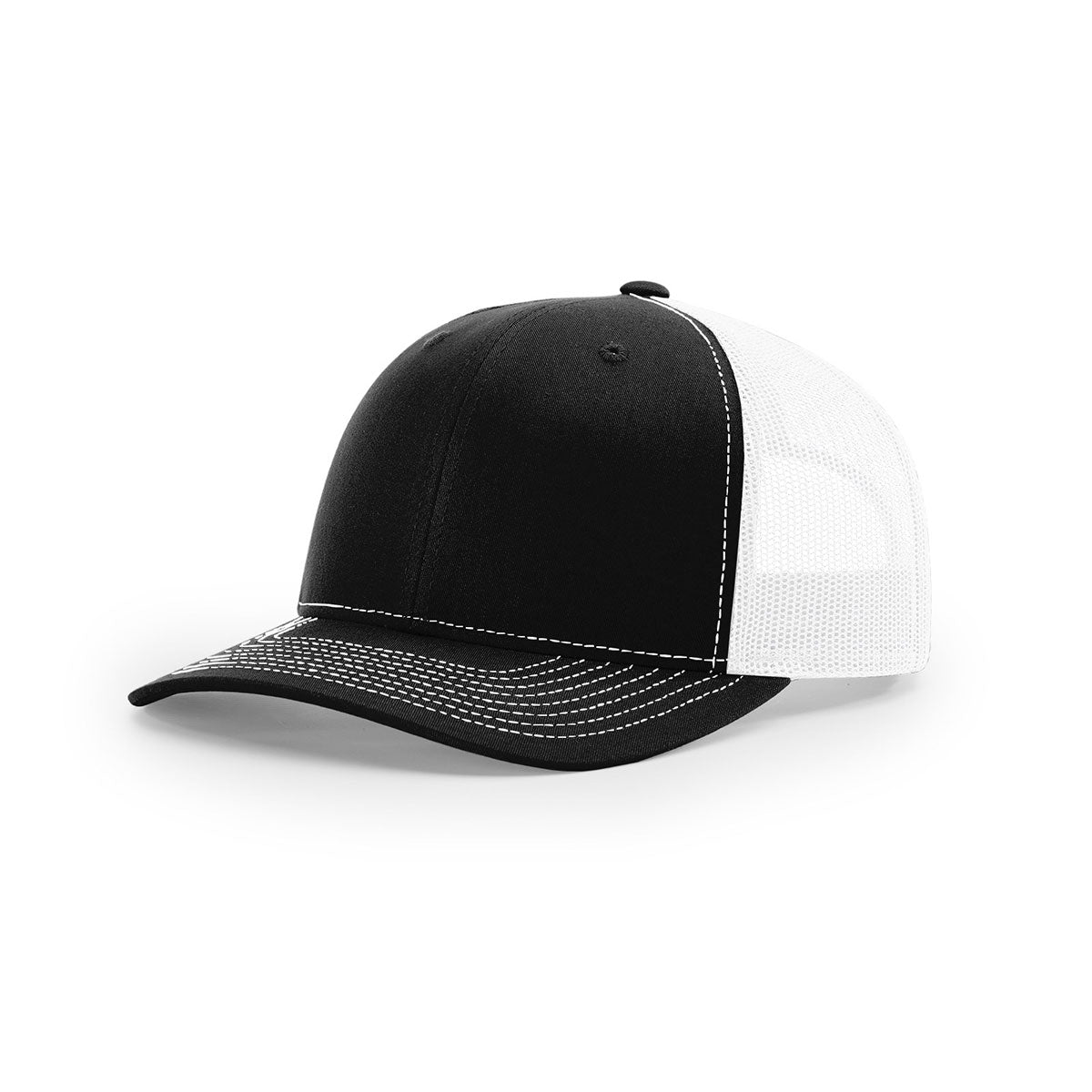 Richardson Black/White Mesh Back Split Trucker Hat: A Stylish and Customizable Essential