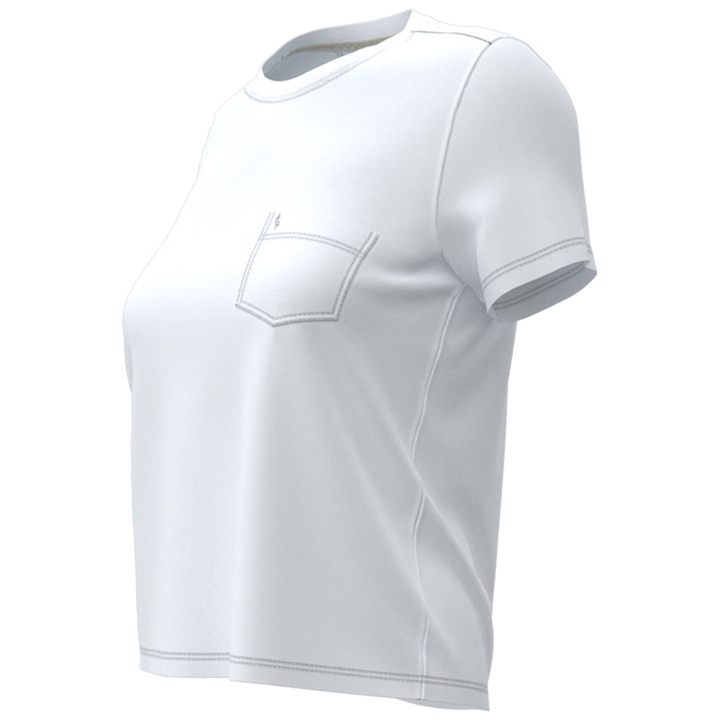 A. PUTNAM's Stunning Women's Bright White Pocket Tee