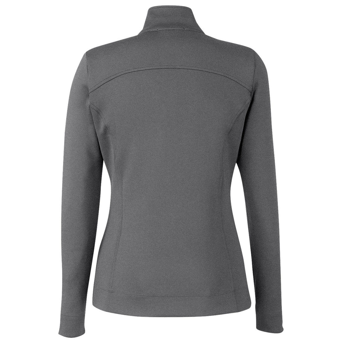 Fairway & Greene Women's Dark Shadow Grey Heather Wells Quarter-Zip Tech Pullover: Your Stylish Sun-Protected Companion