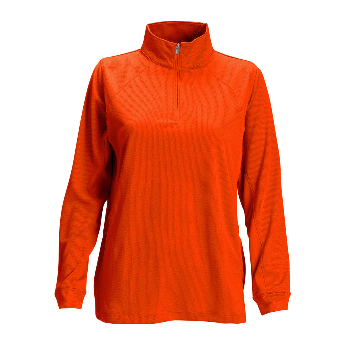 Vansport Women's Stunning Orange Mesh 1/4-Zip Tech Pullover - Grab Attention Now!