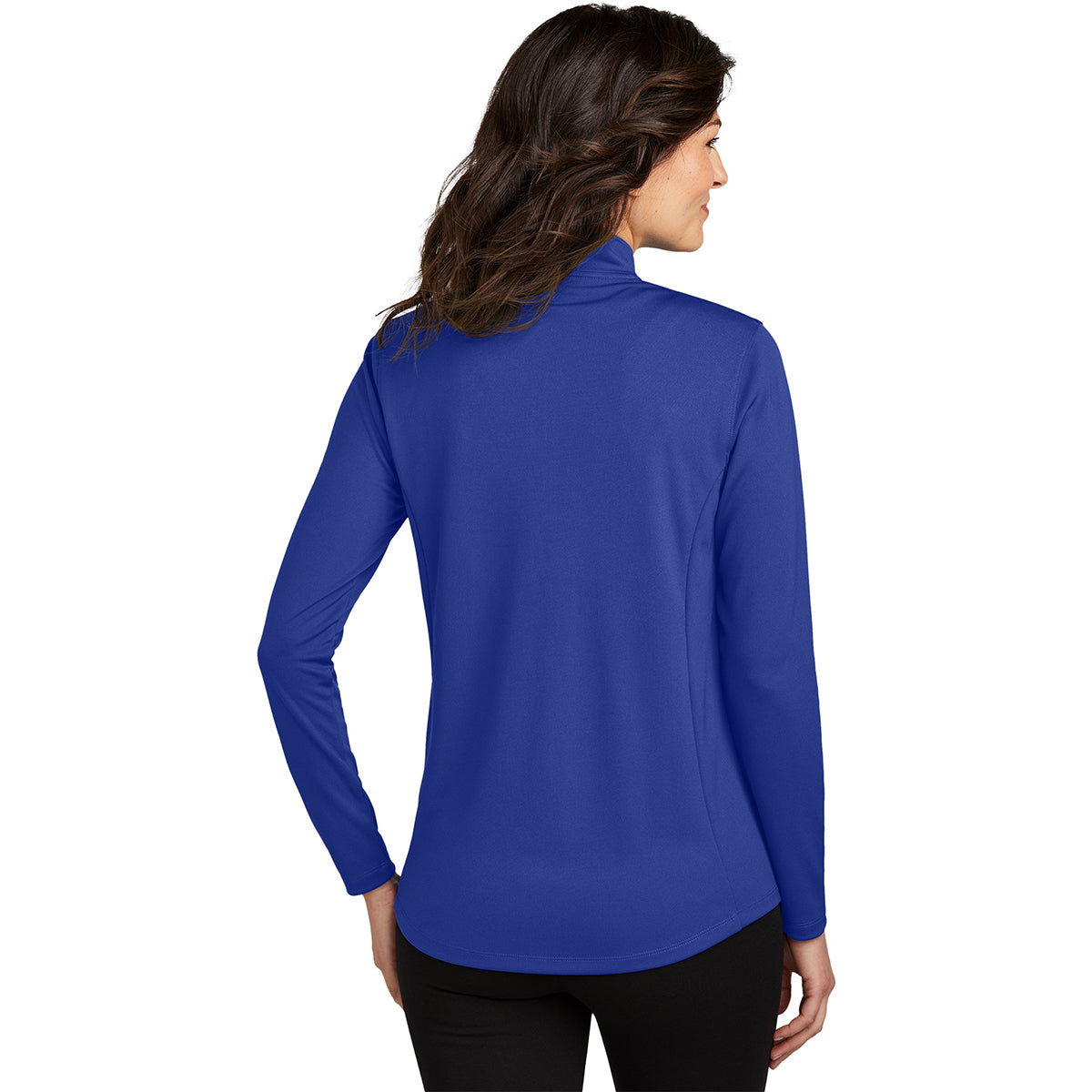 Port Authority Women's True Royal Dry Zone UV Micro-Mesh 1/4 Zip - The Ultimate Activewear!