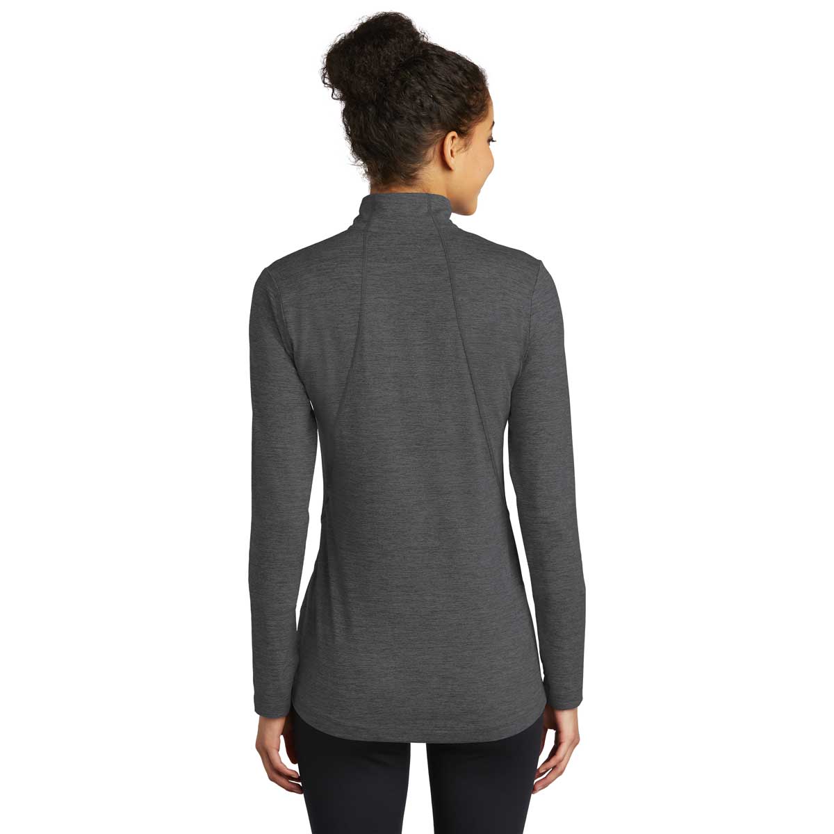 Sport-Tek Women's Graphite Heather Exchange 1.5 Long Sleeve Half Zip - A Must-Have Activewear!