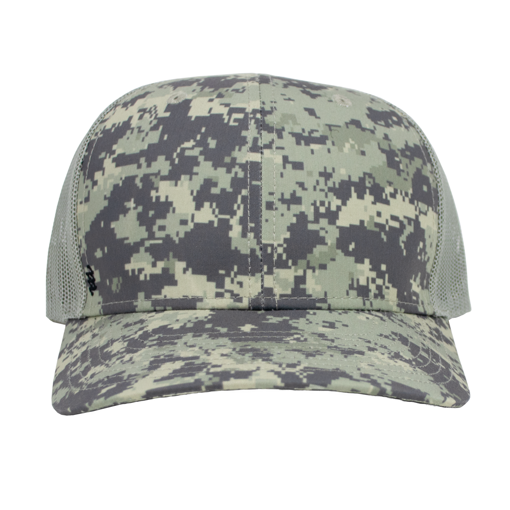 48-Hour Zusa Digitized Camo Print Military Green Open Road Trucker Cap: A Perfect Blend of Style and Sustainability