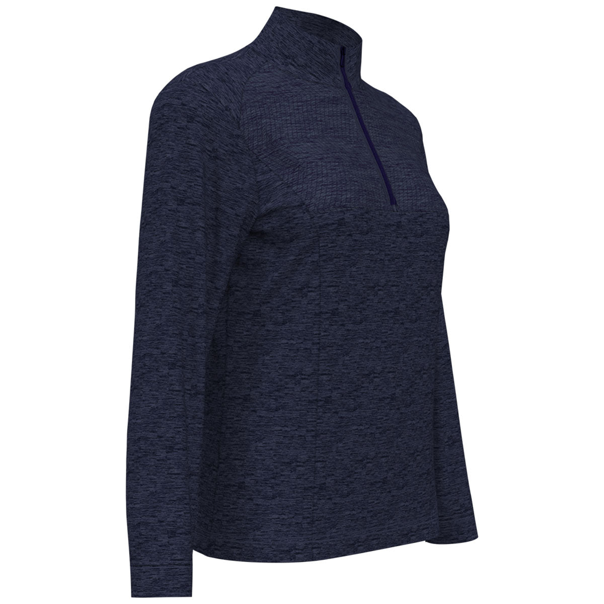 Perry Ellis Women's Navy Heather 1/4 Zip Peacoat Pullover - A Stylish Essential!