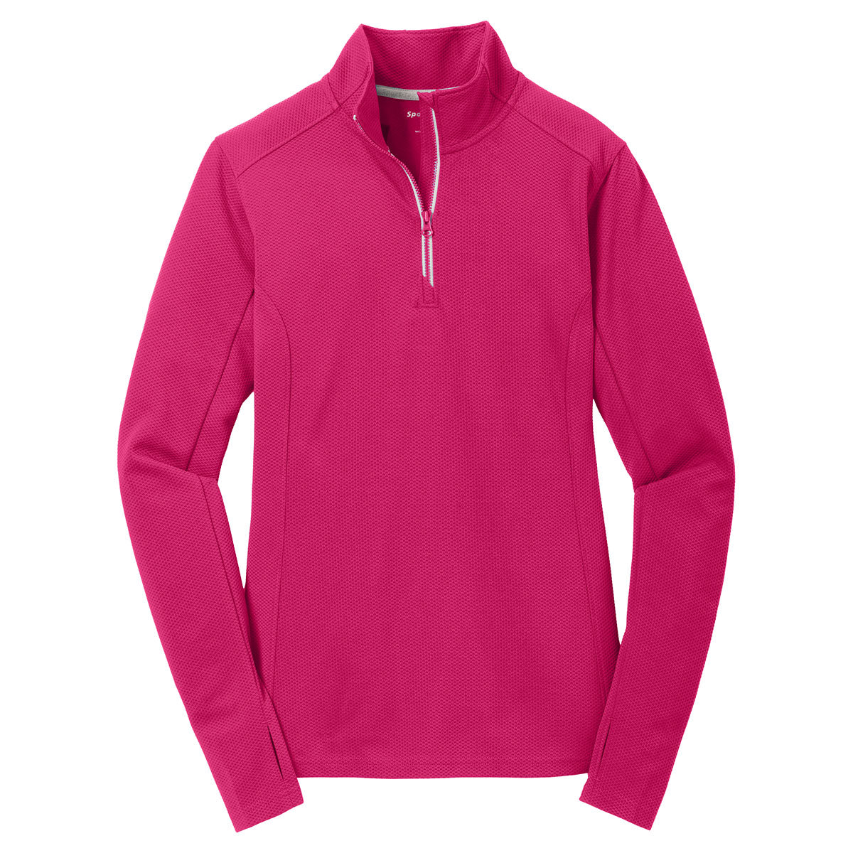Sport-Tek Women's Pink Raspberry Sport-Wick 1/4-Zip Stylish Pullover