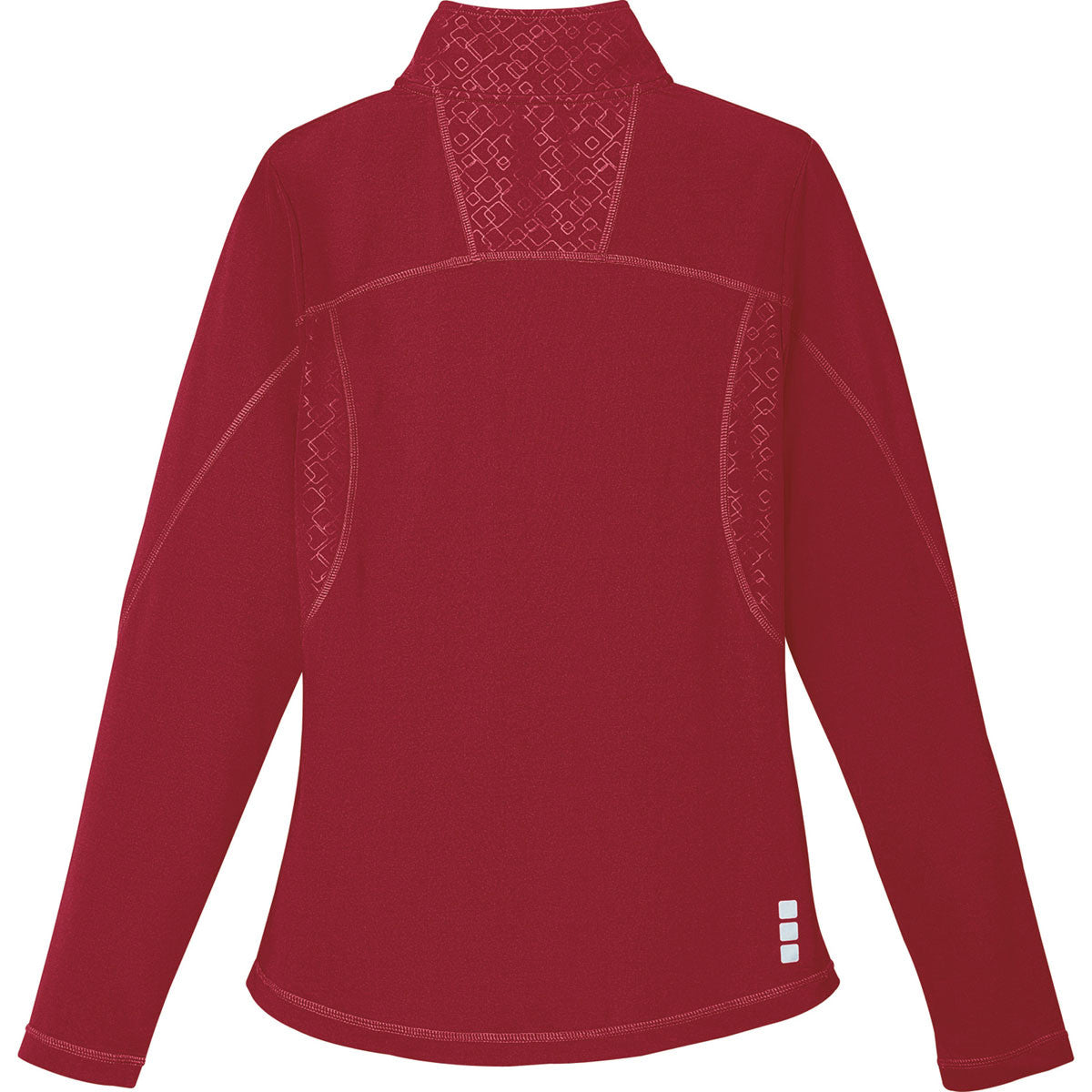 Elevate Women's Stunning Vintage Red Caltech Knit Quarter Zip - A Fashion Must-Have!
