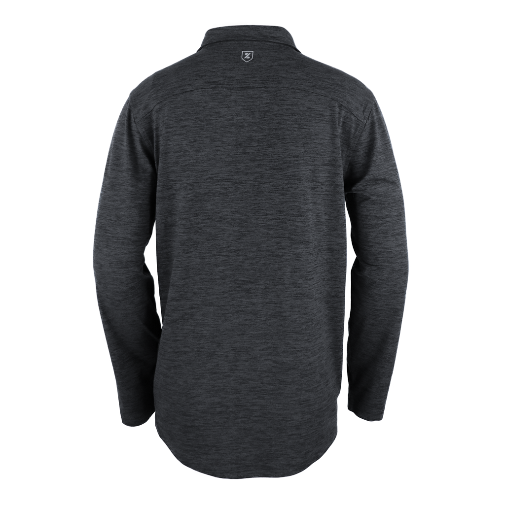 48-Hour Zusa Men's Charcoal Heather Brisk Quarter Zip - A Must-Have for Active Men!
