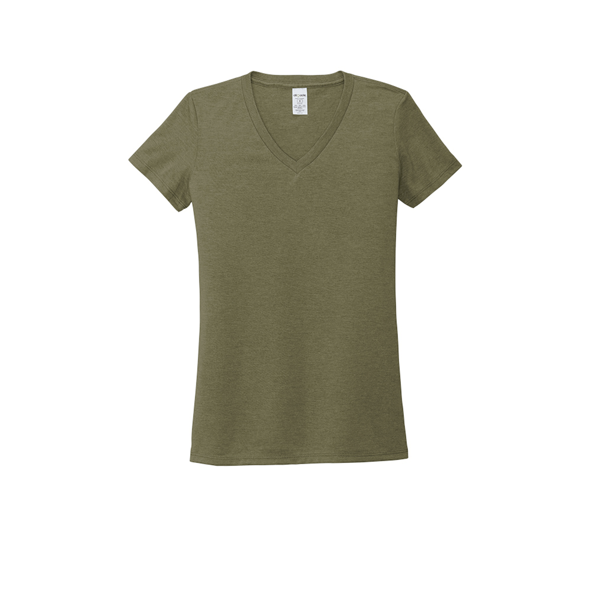 Allmade Women's Olive You Green Sustainable V-Neck Tri-Blend Tee