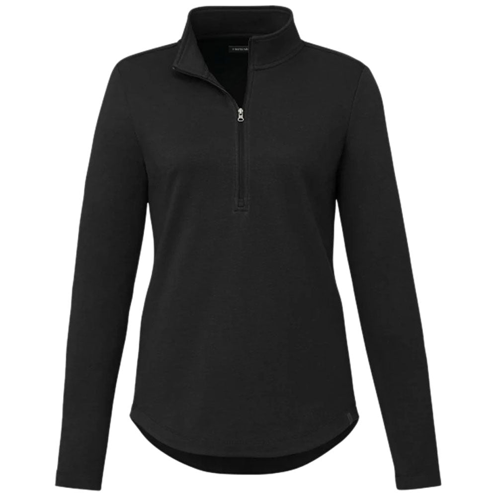 Elevate Women's Stunning Black Rigi Eco Knit Quarter Zip