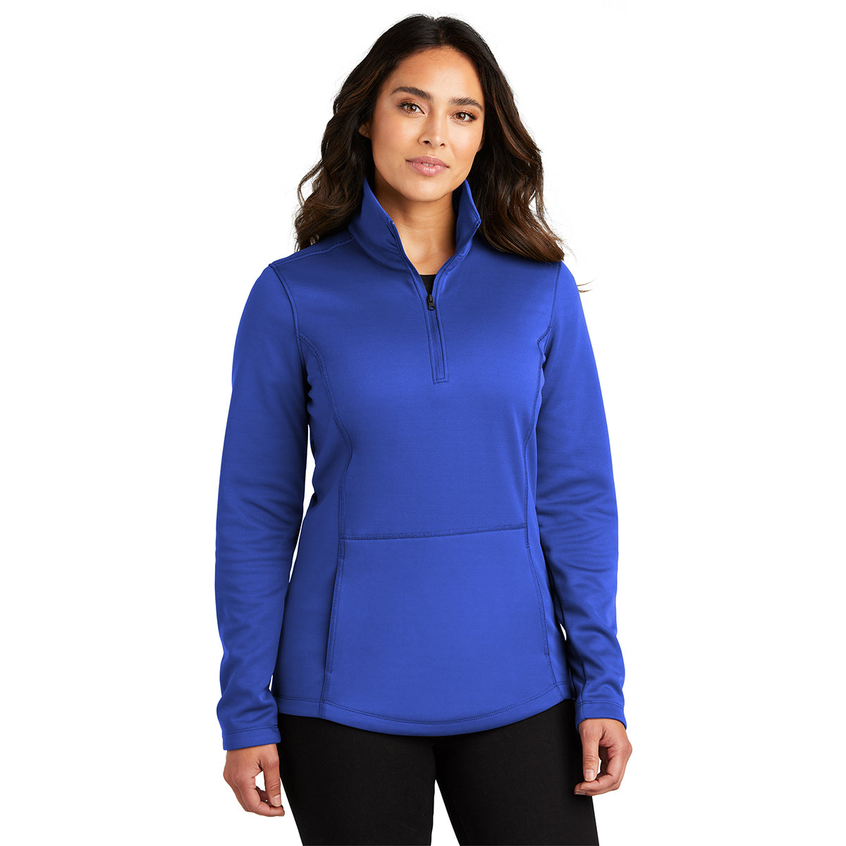 Port Authority Women's True Royal Smooth 1/4-Zip Fleece - A Comfort Classic