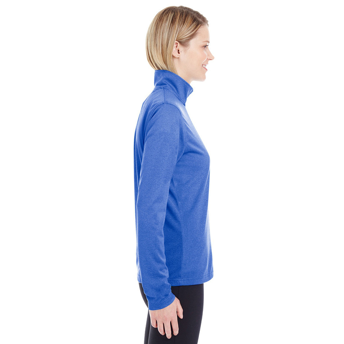 UltraClub Women's Royal Heather Cool & Dry Performance Quarter-Zip: A Fashion Home Run!