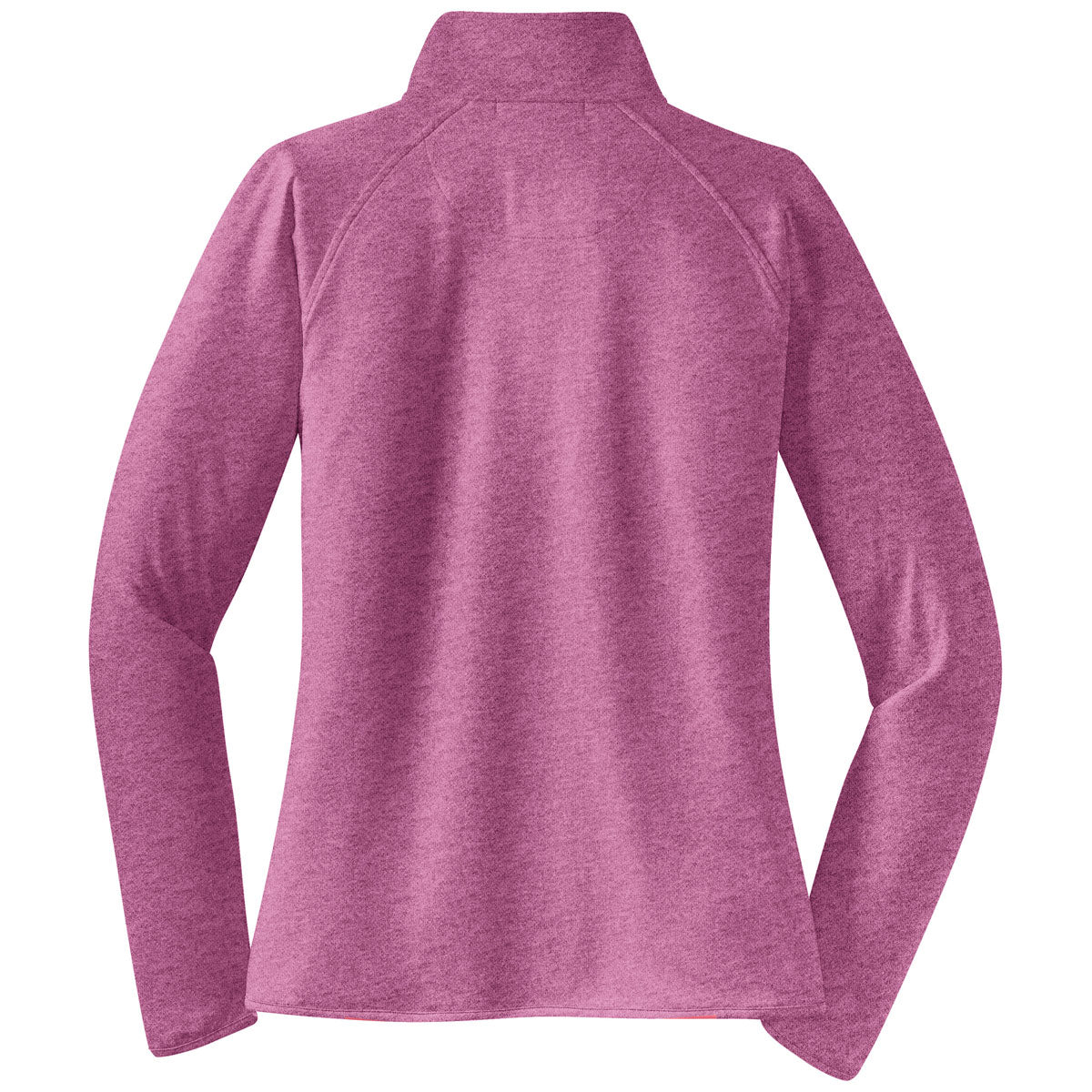 Sport-Tek Women's Pink Rush Heather Sporty 1/4-Zip Stretch Pullover