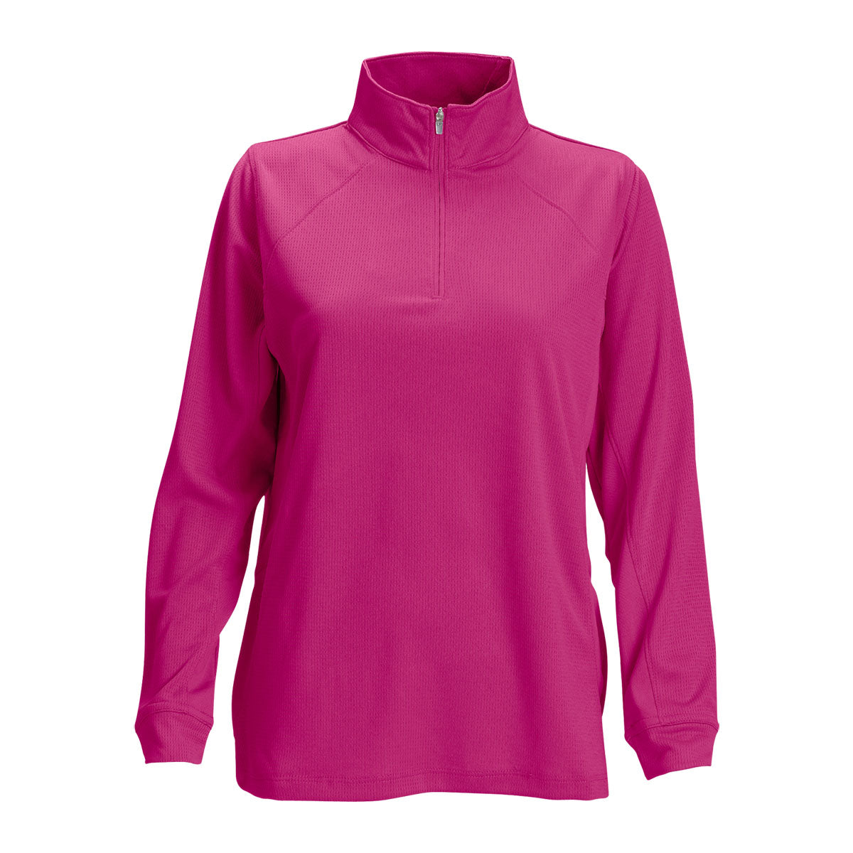 Vansport Women's Alluring Berry Pink Mesh 1/4-Zip Tech Pullover