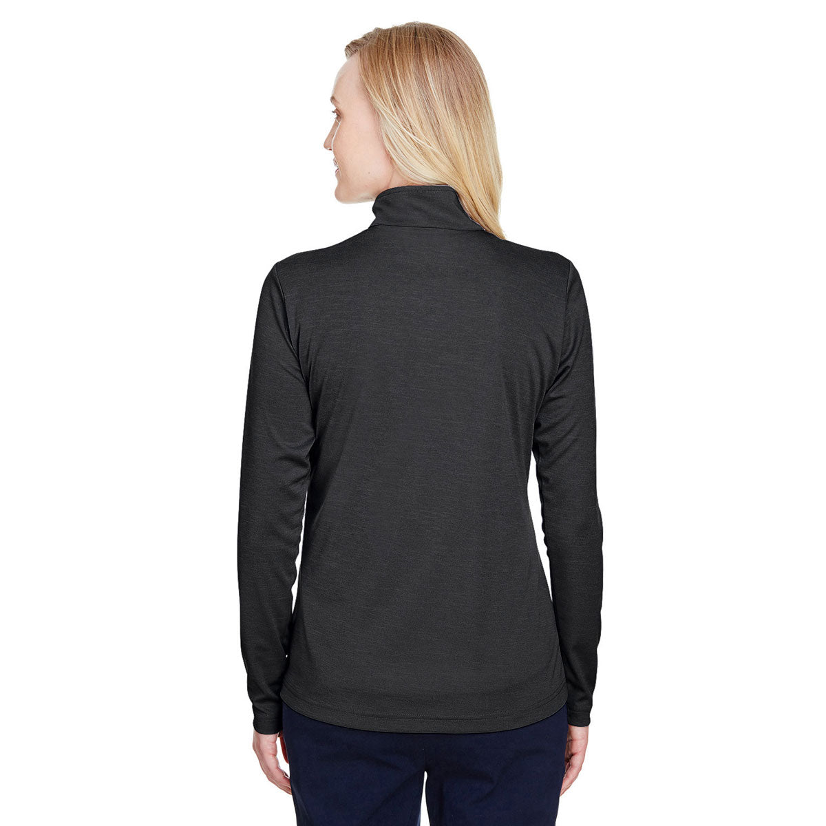 Team 365 Women's Black Heather Zone Sonic Heather Performance Quarter-Zip: A Dreamy Branded Apparel